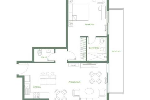 Квартира с 1 спальней  №108730 11