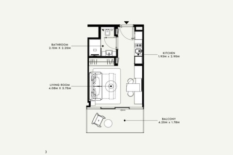 34m² Apartment in Dubai, UAE No. 198406 3