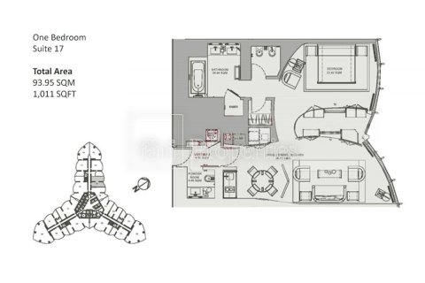 Apartment de 1 dormitorio en Downtown Dubai (Downtown Burj Dubai), UAE No. 166600 21