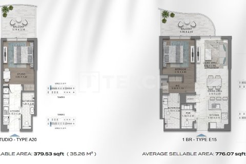Квартира студия в Golf City, ОАЭ №172260 25