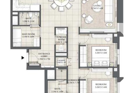 Квартира с 3 спальнями  №108677 5