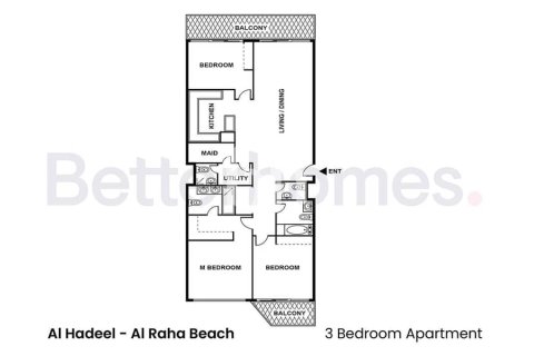 Квартира с 3 спальнями  №112950 12