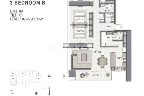 Квартира с 3 спальнями в Дубай, ОАЭ №208991 28