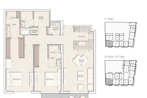 Квартира с 2 спальнями  №108709 5