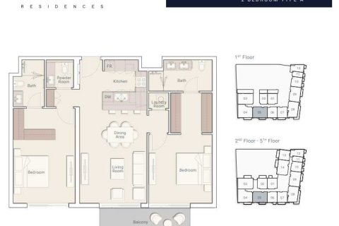 Квартира с 2 спальнями  №108708 5