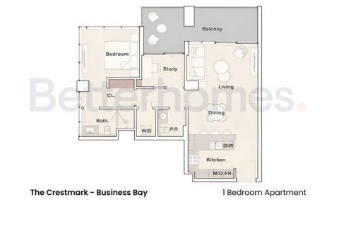 Appartement de 1 chambre  No. 113453 3