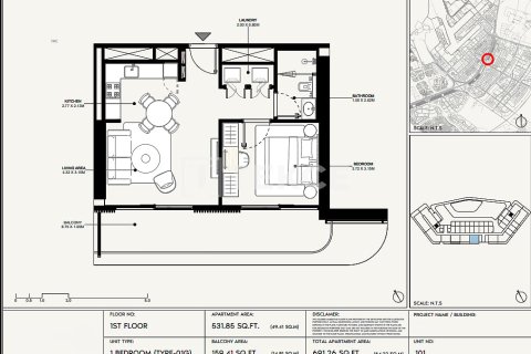 Apartment de 1 dormitorio en Jebel Ali, UAE No. 172268 22