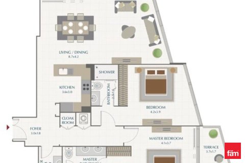 Appartement de 2 chambres  No. 116162 16