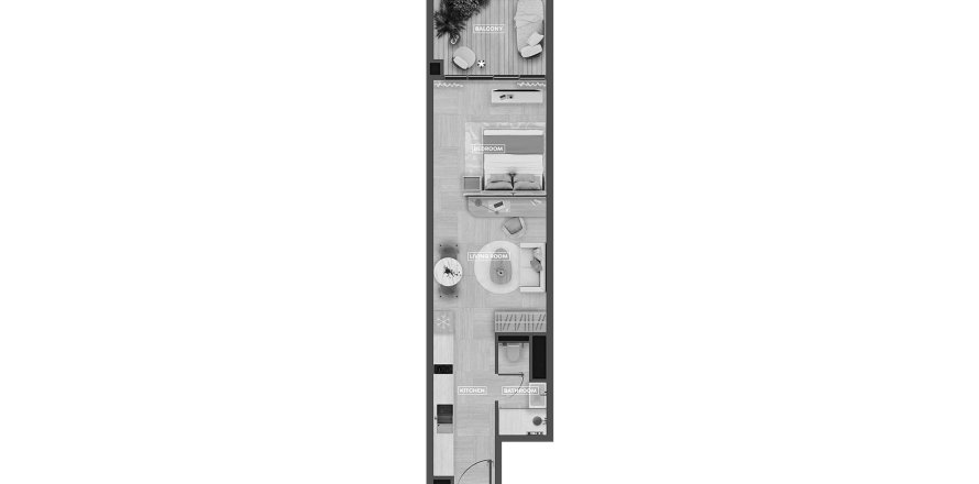 2 غرف نوم شقة في SkyHills Astra Al Barsha South, الإمارات العربية المتحدة رقم 98101