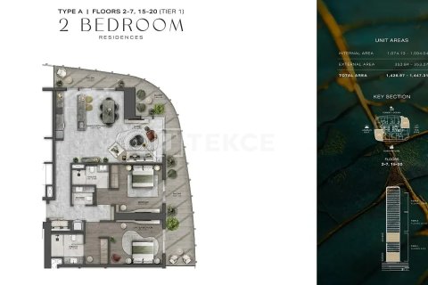 Appartement de 3 chambres à Dubai, UAE No. 136232 28