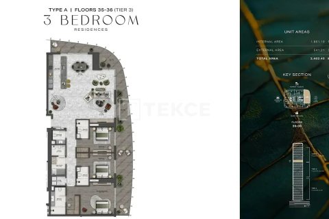 Appartement de 3 chambres à Dubai, UAE No. 136232 30