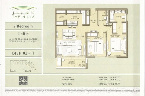Apartment de 2 dormitorios en Vida Residence, UAE No. 145988 4