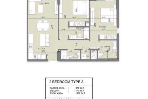 Квартира с 2 спальнями  №108807 5