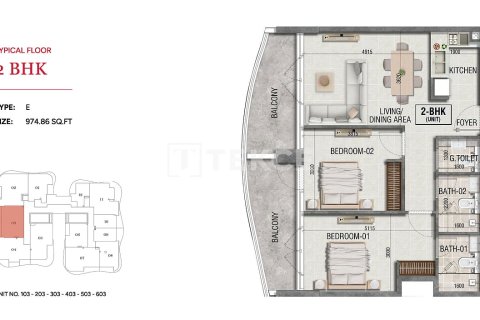 Квартира с 2 спальнями в Дубай, ОАЭ №187690 23