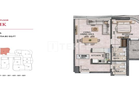 Appartement de 1 chambre à Dubai, UAE No. 187689 19