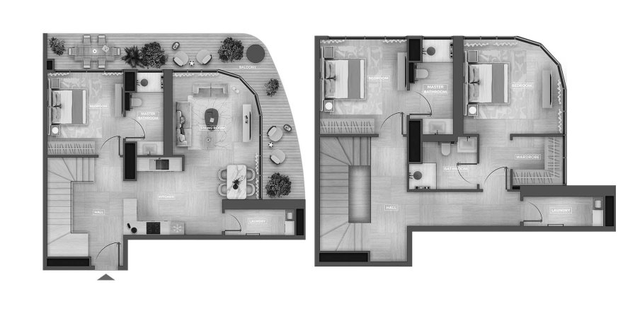 Квартира с 3 спальнями в SkyHills Astra, Al Barsha South, ОАЭ №98113