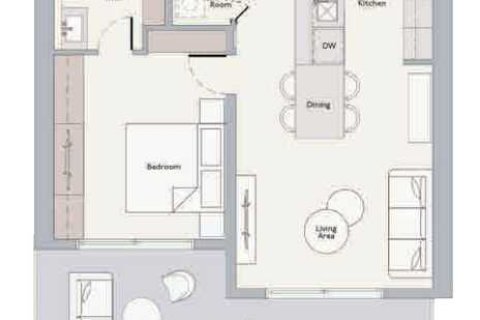 Квартира с 1 спальней  №108998 4