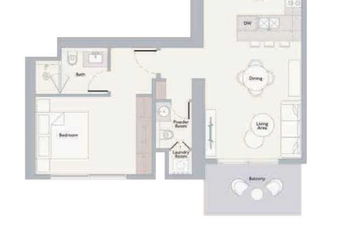 Квартира с 1 спальней  №108997 4