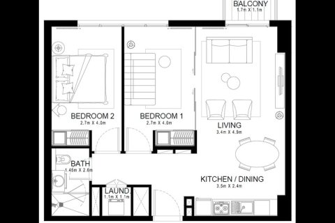 Квартира с 2 спальнями  №118864 17