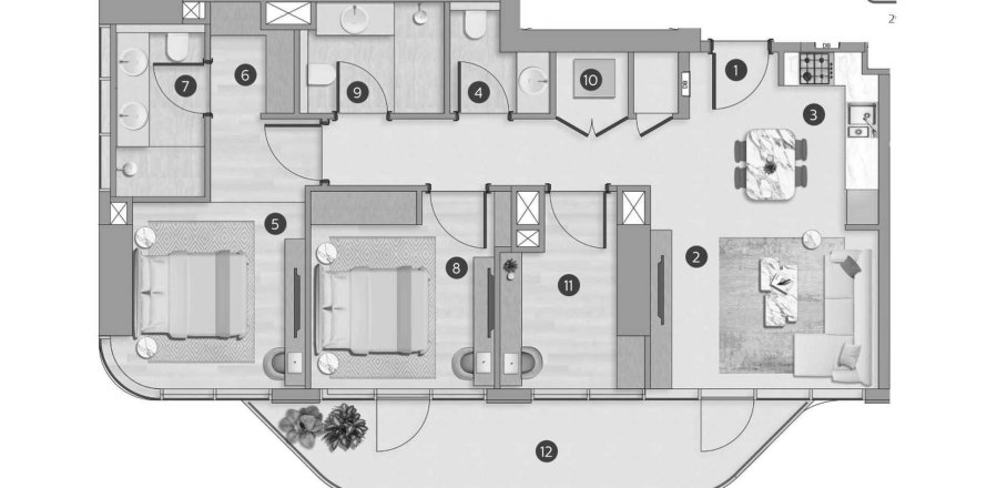2 bedrooms Apartment in Flora Shore Beachfront Residences  No. 117298