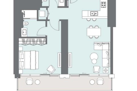 Квартира с 1 спальней  №109205 7