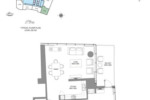 Квартира с 1 спальней  №108696 4