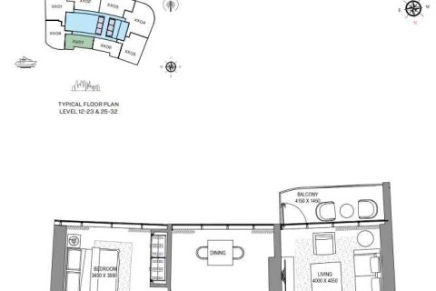 Квартира с 1 спальней  №108697 3