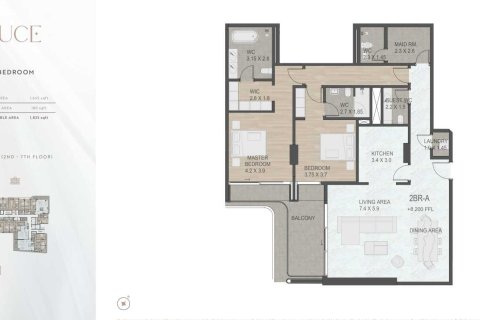 Квартира с 2 спальнями  №108701 4