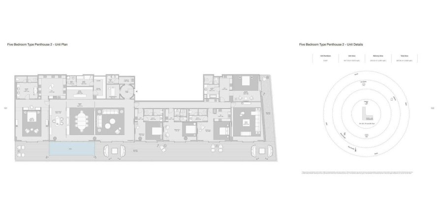 Penthouse de 5 dormitorios en ARMANI BEACH RESIDENCES Palm Jumeirah, UAE No. 97673