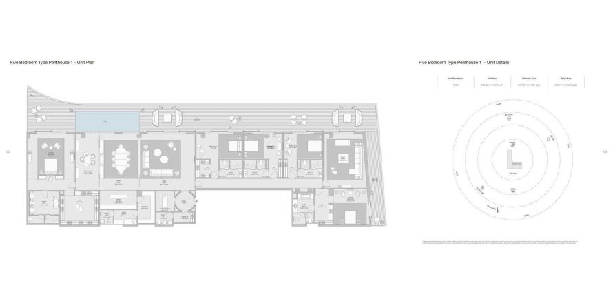 Penthouse de 5 dormitorios en ARMANI BEACH RESIDENCES Palm Jumeirah, UAE No. 97672