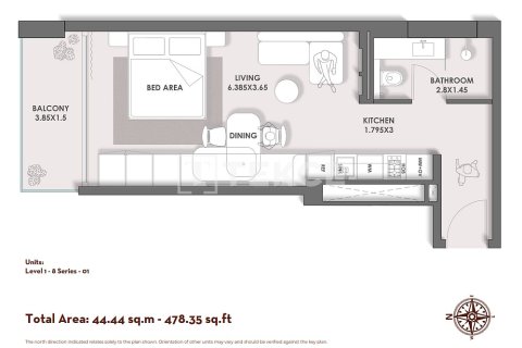 Apartamento tipo estudio Estudio en Al Satwa, UAE No. 210788 23