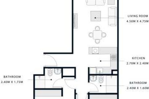 Apartamento tipo estudio Estudio en Meydan, UAE No. 170499 7