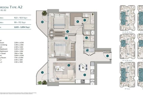 Appartement de 2 chambres  No. 124821 31