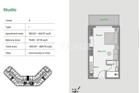 Apartment de 1 dormitorio  No. 106784 17