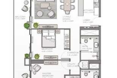 Квартира с 2 спальнями  №108646 6