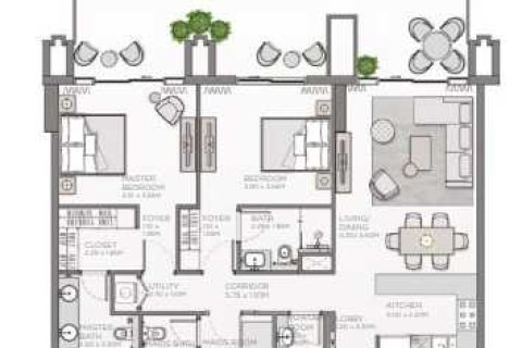 Квартира с 2 спальнями  №108645 5