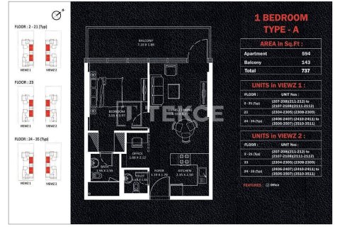 Квартира с 1 спальней в Джумейра Лейк Тауэрс, ОАЭ №140108 15
