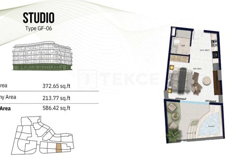 2 غرف نوم شقة في دائرة قرية جميرا, الإمارات العربية المتحدة رقم 144112 20