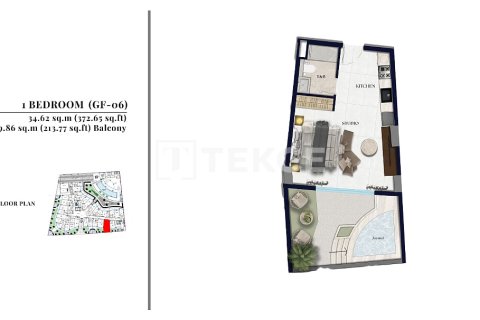 2 غرف نوم شقة في دائرة قرية جميرا, الإمارات العربية المتحدة رقم 144112 22