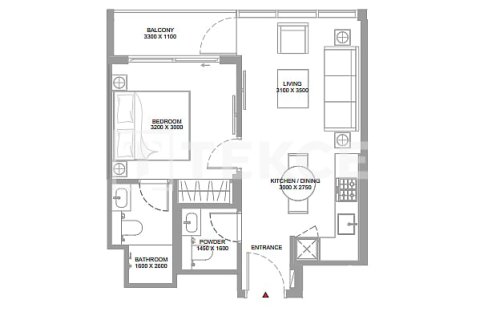 Appartement de 2 chambres  No. 127022 9