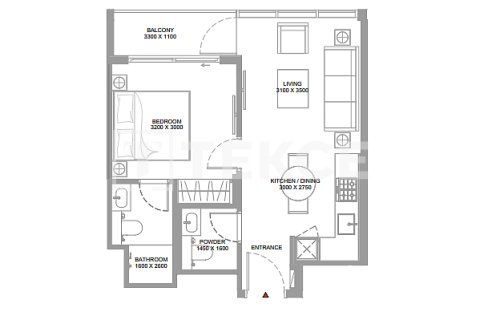 Appartement de 1 chambre  No. 127021 9