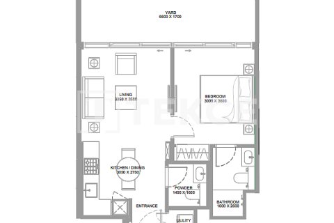 Appartement de 1 chambre  No. 127021 14