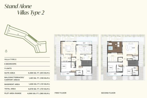 Villa de 6 dormitorios en Jumeirah Golf Estates, UAE No. 162914 3
