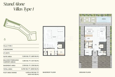Villa de 6 dormitorios en Jumeirah Golf Estates, UAE No. 162914 6