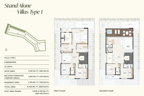 Villa de 6 dormitorios en Jumeirah Golf Estates, UAE No. 162914 5