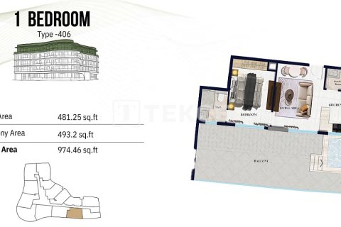 Apartment de 1 dormitorio en Jumeirah Village Circle, UAE No. 172243 23