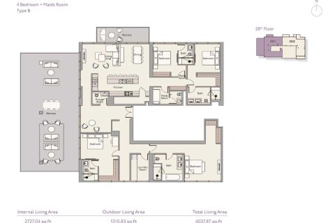 Квартира с 4 спальнями  №109159 5