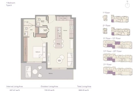 Квартира с 1 спальней  №109157 5