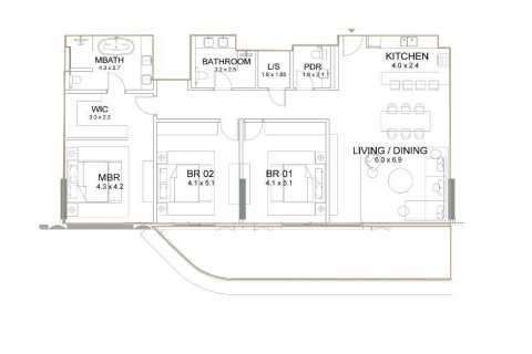 Appartement de 3 chambres à SERENIA LIVING  No. 108934 4