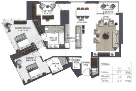 2 غرف نوم شقة رقم 118835 23